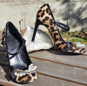 Pedro Garcia Leopard print stilettos